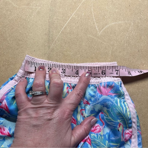Shordees Properly Tied pink blue flamingo swim trunks infant size 12 months - Picture 5 of 7